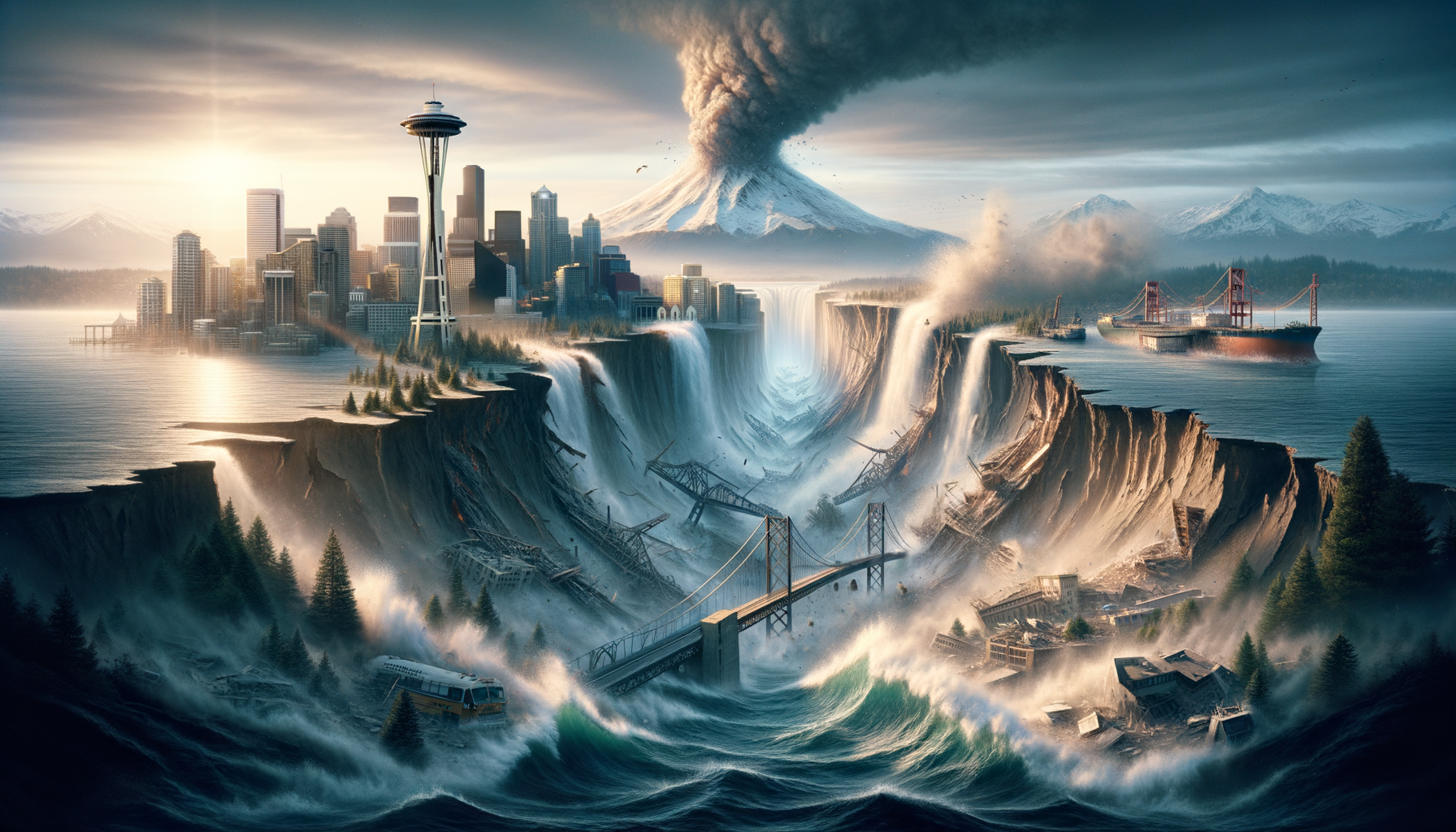 The Really Big One - Three-Stage Timeline Infographic