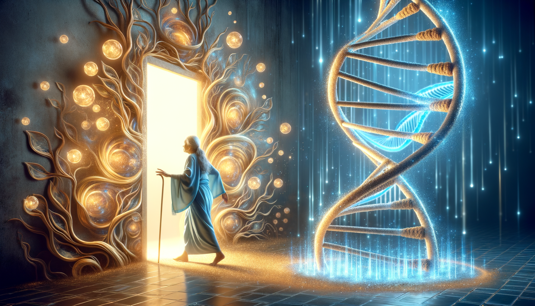 The Immortality Pill - Three-Stage Timeline Infographic