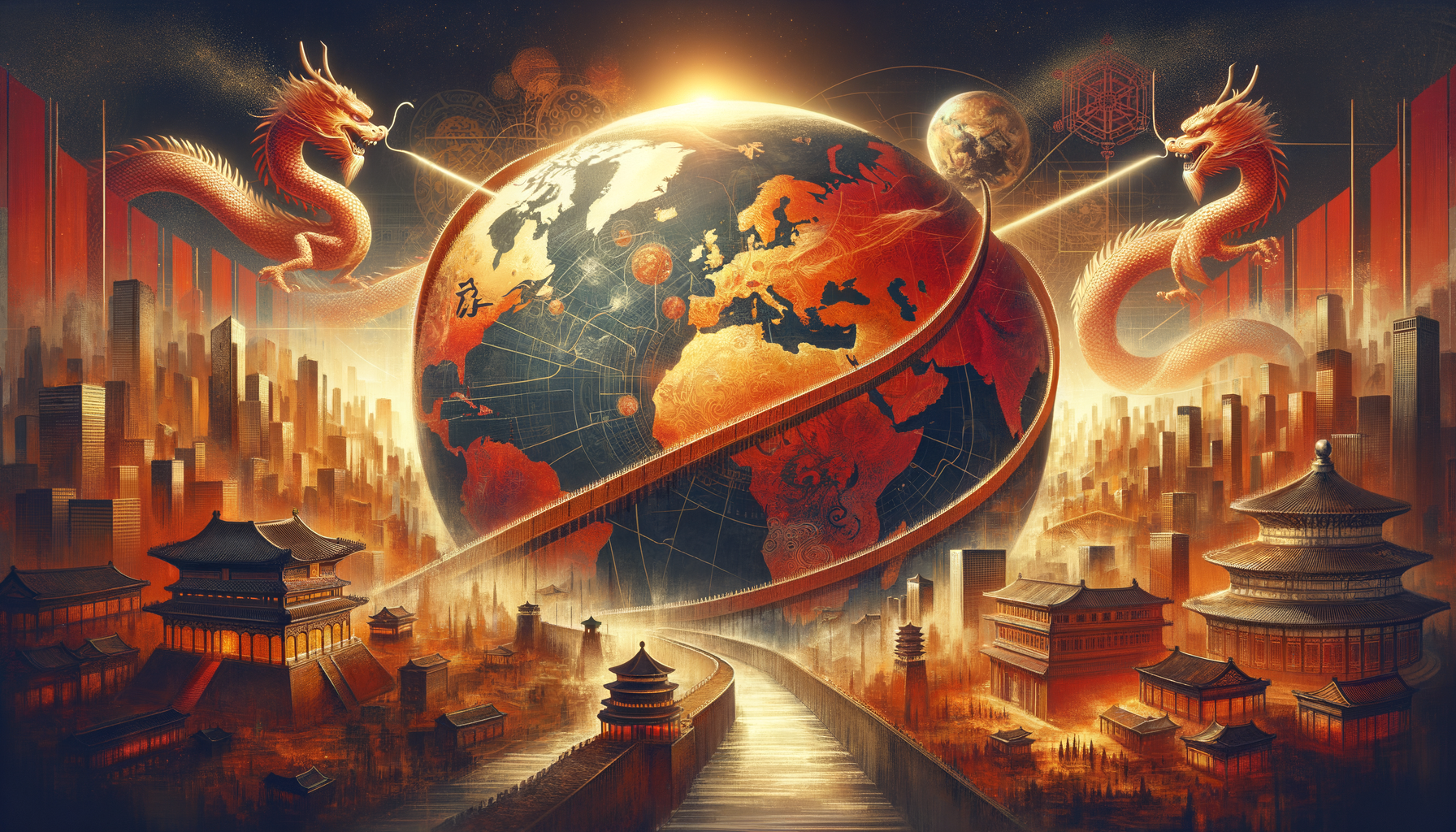 The Chinese Century - Three-Stage Timeline Infographic