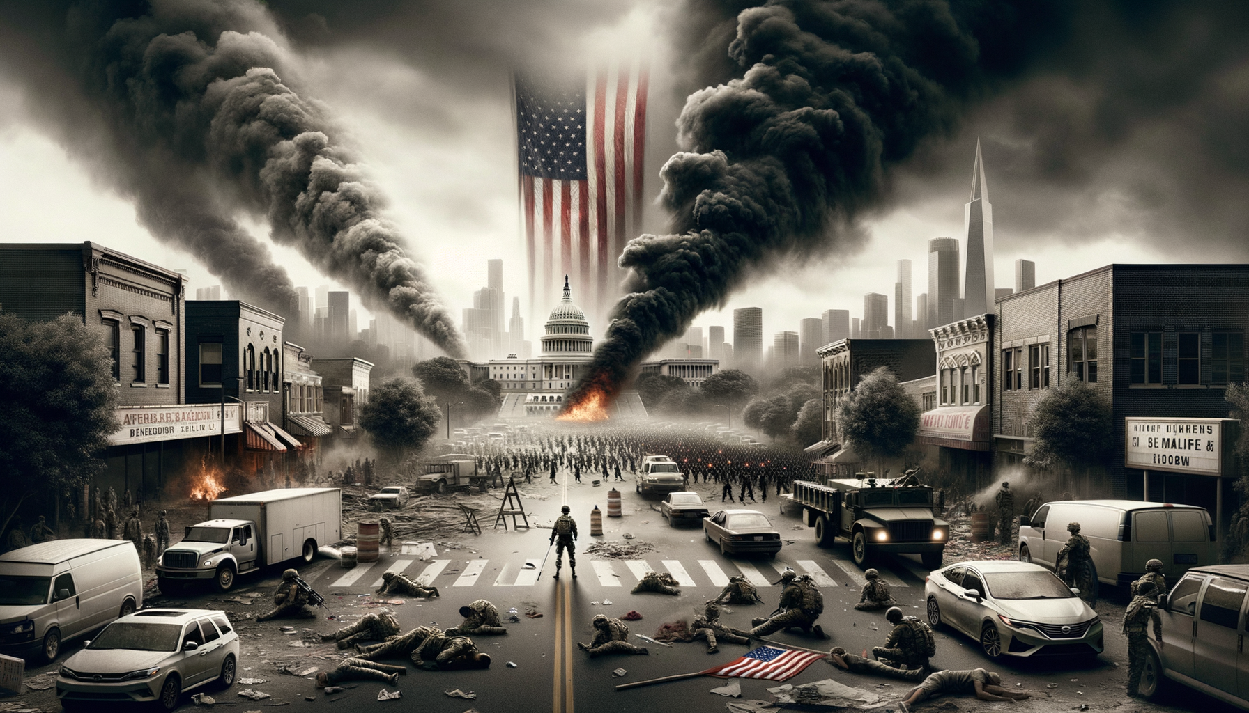 The Fractured States - Three-Stage Timeline Infographic