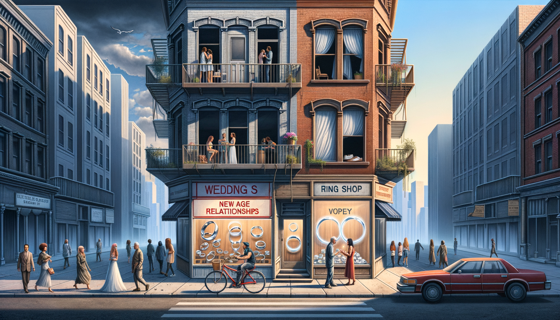 The End of Marriage - Three-Stage Timeline Infographic