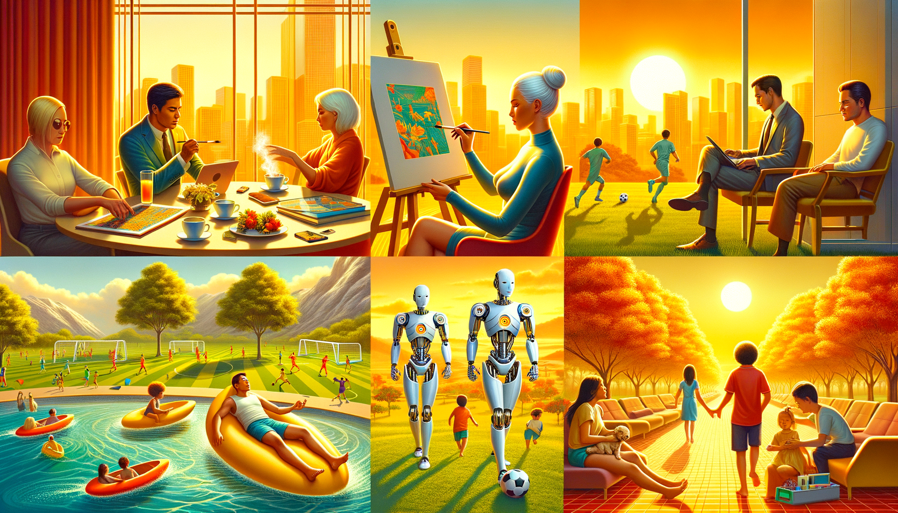 The Leisure Revolution - Three-Stage Timeline Infographic