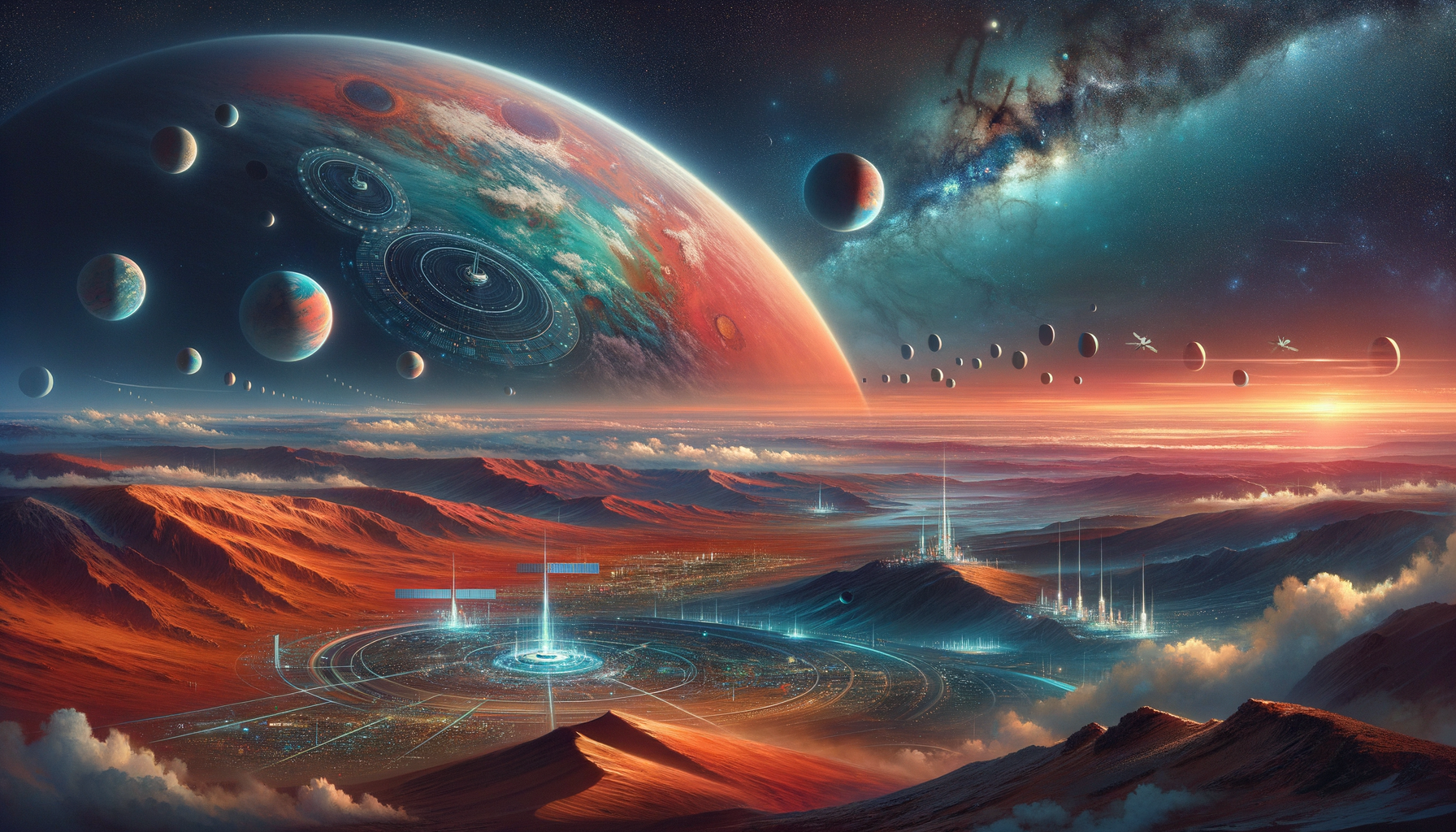 Making Mars Green - Three-Stage Timeline Infographic