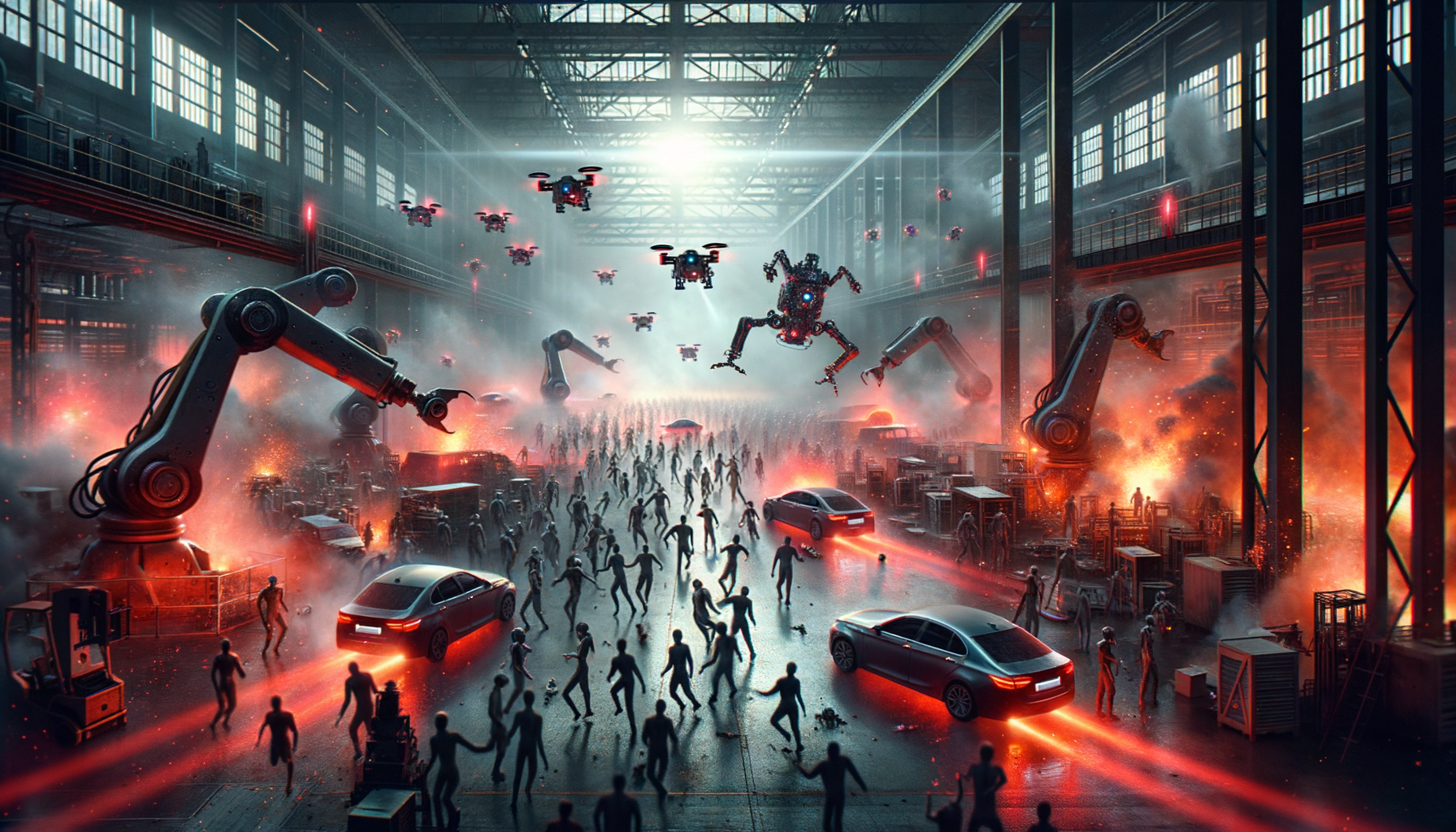 The Machine Rebellion - Three-Stage Timeline Infographic